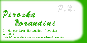 piroska morandini business card